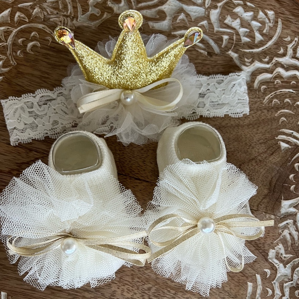 2pcs Baby Headband & Socks